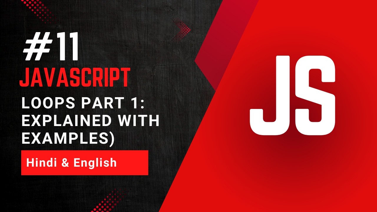 Loops in JavaScript Part 1 | for loop Explained with examples - YouTube