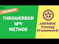 50. throwError config method to send error when a spy method is called - Jasmine Testing