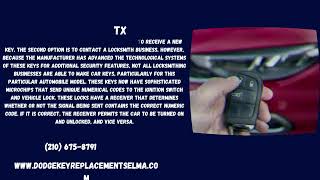 Dodge Key Replacement Selma TX1