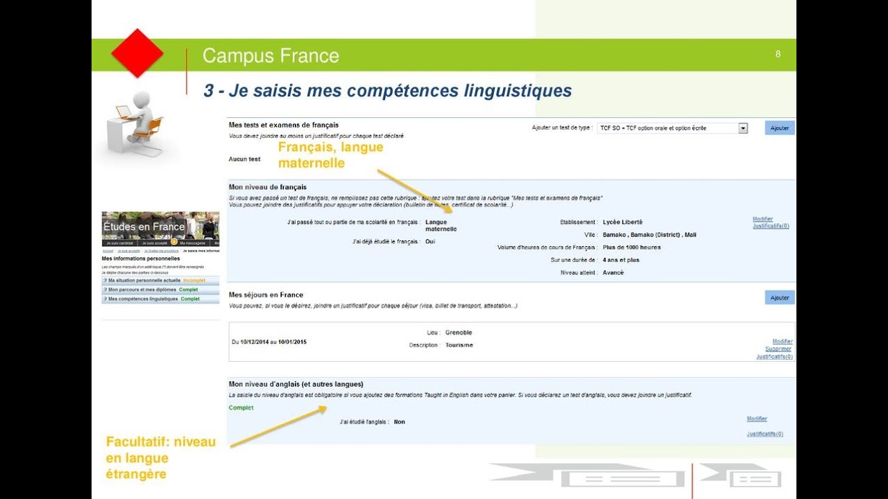 TEST de compétences linguistiques