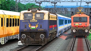 LHB AC LHB SHATABDI OVERTAKE ICF UTKRISHT | BUMPY RAILROAD | Train Simulator | Railwork | NTG GAMING