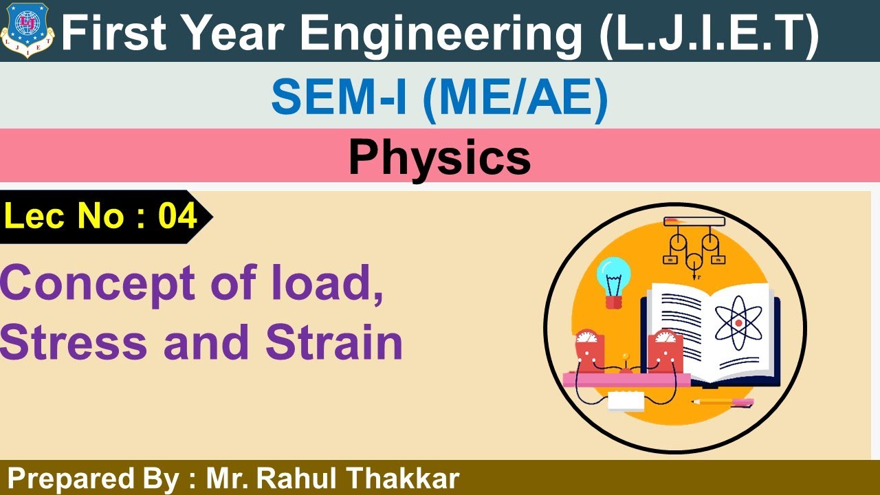 Lec-04_Concept of load, stress, strain| Physics |First year Engineering