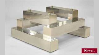 Antique American Mid-Century modern aluminum & brass coffee
