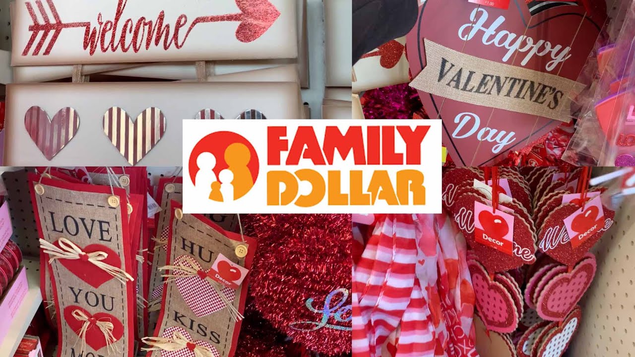 FAMILY DOLLAR Valentine’s Day Decor 2021 ️ YouTube