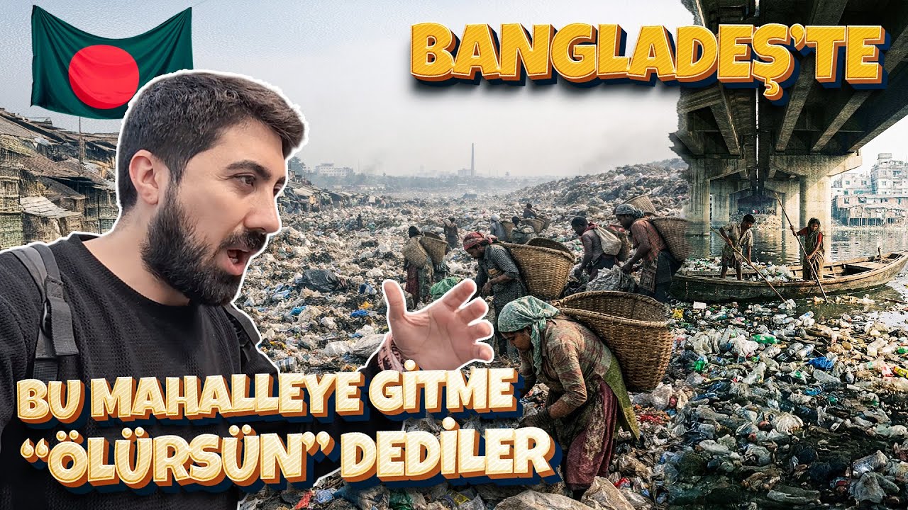 BANGLADEŞ'te Bu Mahallede HASTALIK KAPMAMAK İMKANSIZ l Çocuklar Tonlarca Çöp Ortasında Yaşıyor 🇧🇩-4