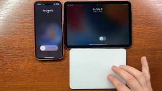 iPhone 14 PM vs iPad Mini 6 Cellular & Viber Incoming Call with Apple Magic Trackpad 3