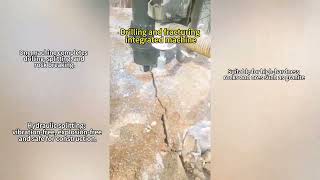 Hydraulic rock splitter used for static splitting of rocks quarrying and breaking concrete