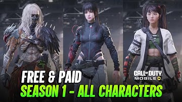 Season 11 All Free & Paid + Battle Pass Characters in CODM - 6th Anniversary Skins Leaks COD Mobile
