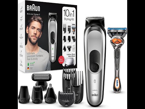 Braun Regolabarba Tagliacapelli Uomo Rasoio Incluso Rifinitore Barba 8  Accessori inclusi All-in-One 