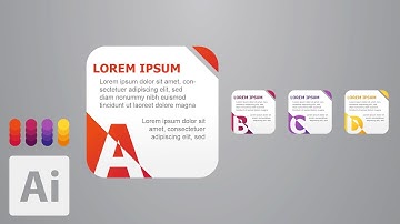 How to Create Steps Infographic Design (1) | Adobe Illustrator Tutorials