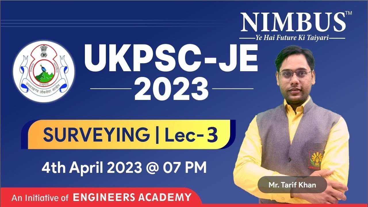 UKPSC JE 2023 Civil Engineering Online Preparation | Surveying | UKPSC JE Free online Coaching | L-3