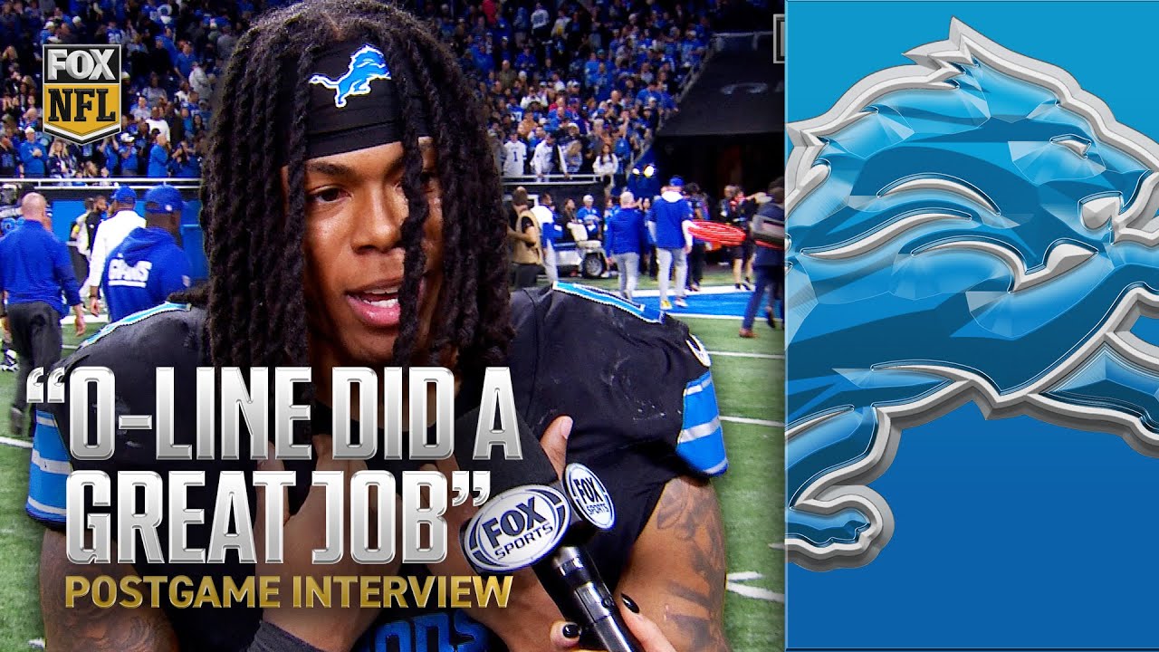 Jahmyr Gibbs on his 219 rushing yards & THREE TDs in the Lions’ 34–27 win over the Giants