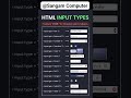 HTML INPUT TYPES