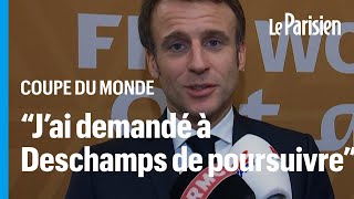 Macron : « J'ai demandé à Deschamps de poursuivre »