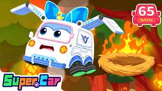 Forest Fire Emergency 🔥 | Fire Truck Rushing To Save | Rescue Car & Kids Cartoons | SuperCar