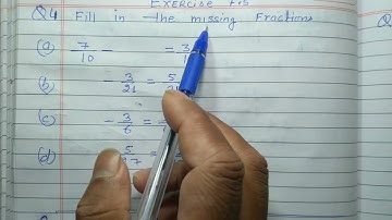 Class 6 - Exercise 7.5 - Q 4 | Fill in the missing fractions
