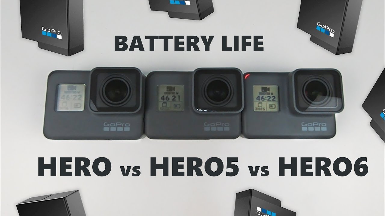 Battery Life 2018 HERO5 Black vs HERO6 Black - YouTube