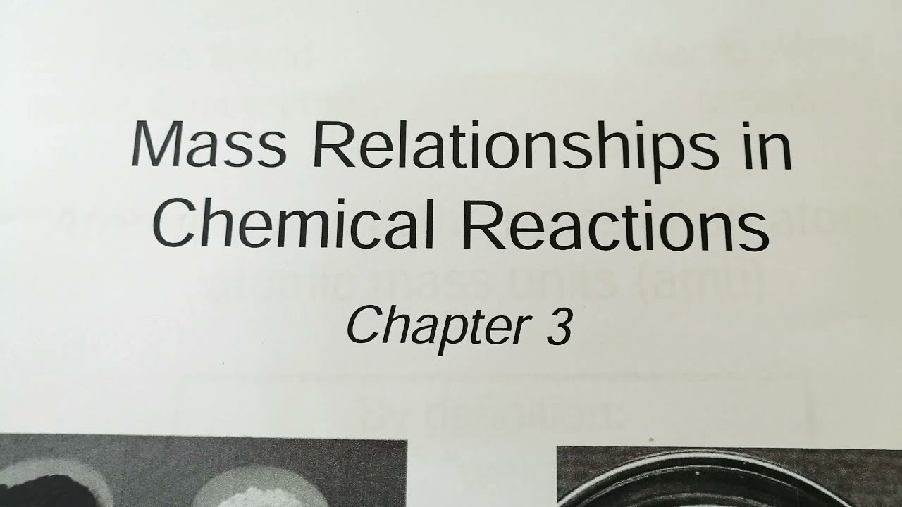 Chemistry 042.. Chapter 3.. Mass relatinships in chemical reactions