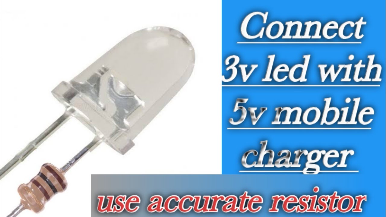 How to connect led in a mobile charger, connect 2v led in 5v power supply