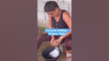 Grating Coconut in Easy way #shorts #coconutgrating
