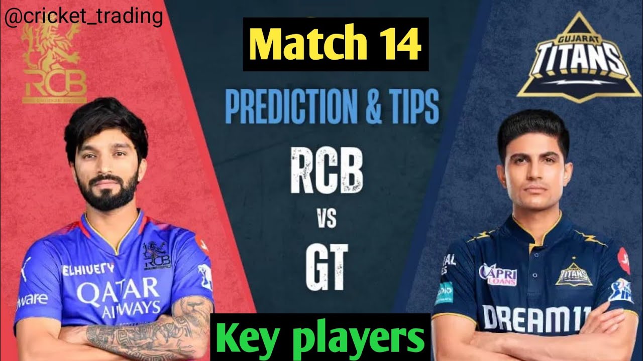 RCB vs GT match 14 winner prediction 💸& key players@cricket_trading