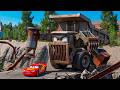 Epic Escape Lightning McQueen vs DUMPSTER MONSTER TRUCK in BeamNG.Drive