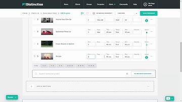 Swapping Exercises on PT Distinctions New Program Builder 2020