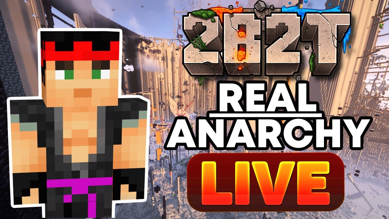 2b2t Exploring TRUE ANARCHY 🔴 LIVE