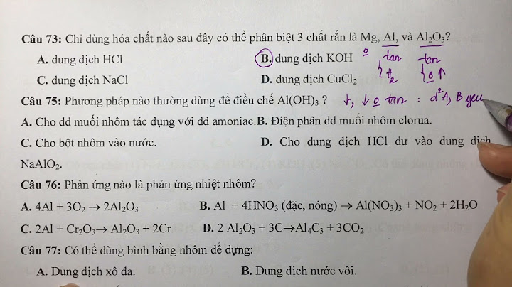 Bài tập lý thuyết kim loại nhôm có đáp án năm 2024