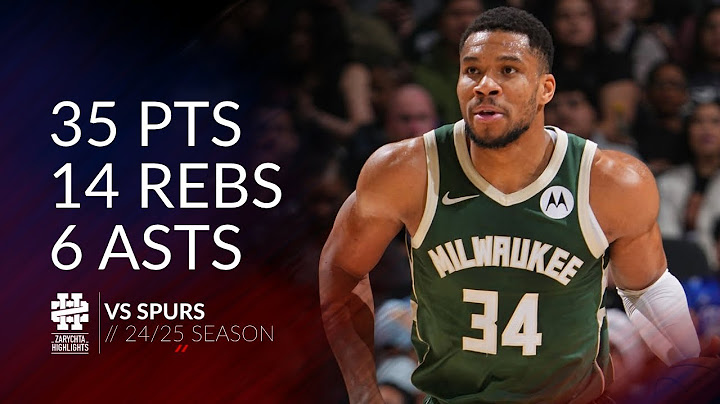 Giannis Antetokounmpo 35 pts 14 rebs 6 asts vs Spurs 24/25 season