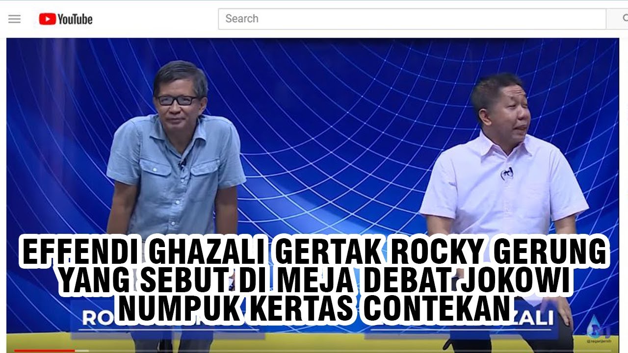 Effendi Ghazali Gertak Rocky Gerung Yang Sebut Di Meja Jokowi