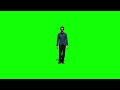 Man with glasses walking green screen royalty free in Full Hd