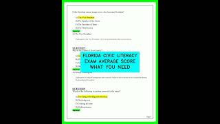 Florida Civic Literacy Exam: Average Score Breakdown and Preparation Guide