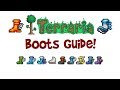 Terraria Boots Guide! (Crafting Recipe, All Movement/Running & Water/Lava Walking Boots)