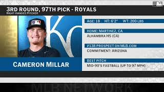 Kansas City Royals Select Cameron Millar with No 97 Pick in 2025 MLB Draft