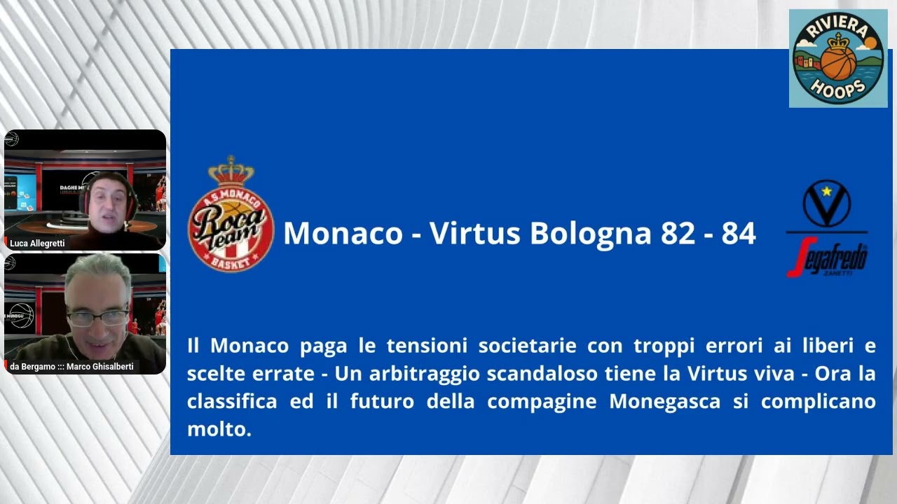 Monaco vs Virtus Bologna 82 - 84 review of the match 