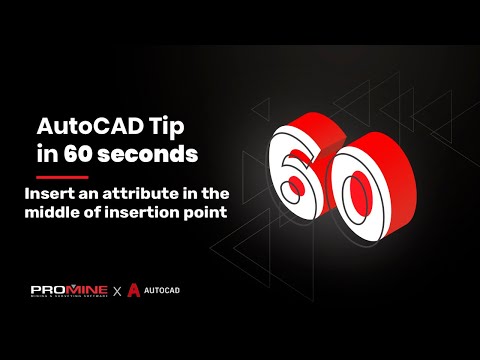Insert an attribute in the middle of insertion point | ATT | AutoCAD Tips in 60 Seconds