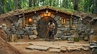 Building an Amazing Hobbit's Hut in the Mountains