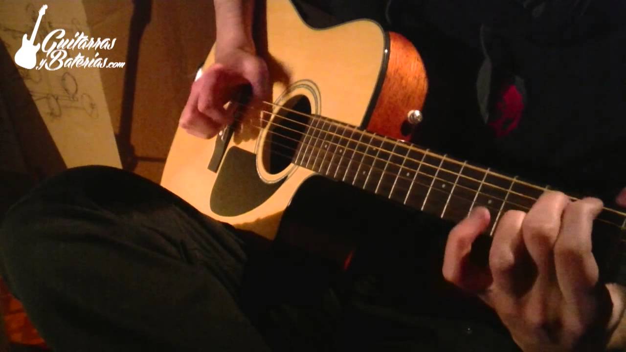 Guitarra electroacústica Fender CD-60CE Demostración - YouTube