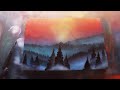 Foggy Forest - Spray Paint Art