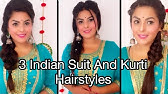 Hairstyles for Patiyala Suit - पटियाला सूट के लिए हेयर स्टाइल - YouTube