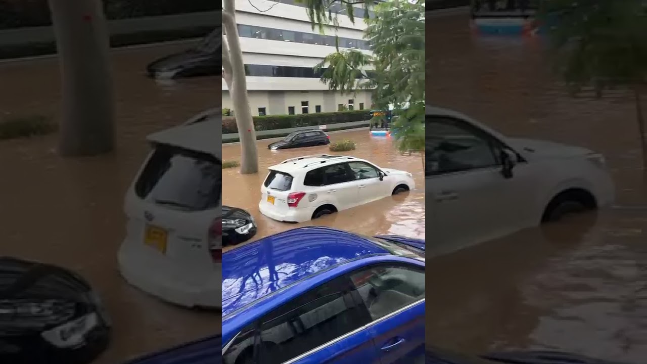 Flash floods slam Israel’s central coast Netanya Streets Turn Into Rivers
