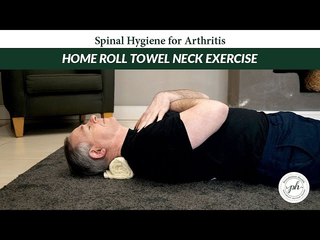 Rolled Towel Exercise, Hi guys! Don't forget that you can help yourself to  reduce daily aches by using the 'foam roller or rolled towel' exercises.  Marta wanted to show off