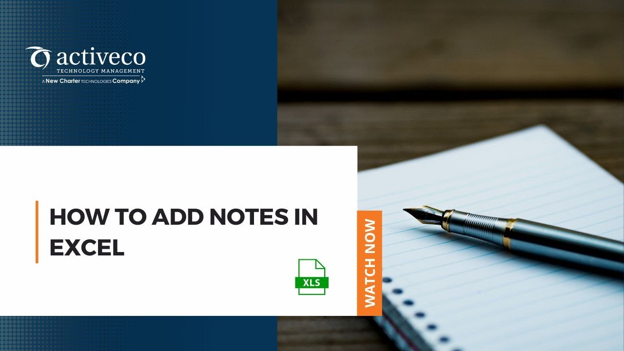 How to Add Notes to Excel Cells - YouTube