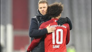 ‘‘Ich würde sagen ne!“ Sane im Interview! | Bayern - Wolfsburg 4:0
