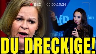 Plötzlich rastet AfD-Star wegen Nancy Faeser aus!