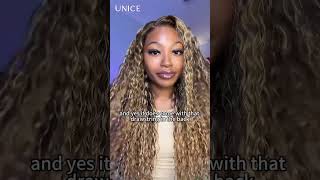 UNice Easy Install Lace Water Wave Wig With Pre Bleached Knots And Drawstring