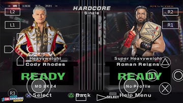 WWE 2K24 PS2 New Game For Aether SX2 PS2 Emulator On Android |Cody Rhodes Vs. Roman Reigns| Gameplay