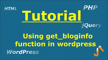 Using get_bloginfo function in wordpress