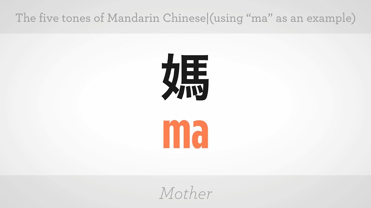 Tones of Mandarin Chinese | Chinese - YouTube